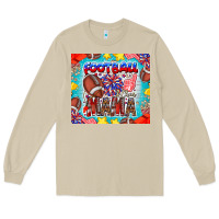Mushroom Football Mama Long Sleeve Tee - CowhideDigitalArt