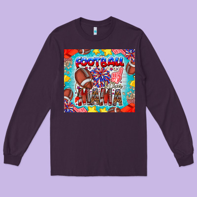 Football Mama Long Sleeve Tee Designed By Cowhidedigitalart
