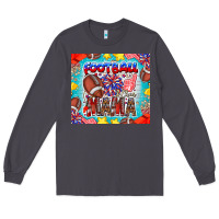 Smoke Football Mama Long Sleeve Tee - CowhideDigitalArt