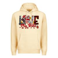 Pina Colada red black grey white love my tribe indian headdres Premium Hoodie - Artiststas
