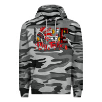 Slate Camo red black grey white love my tribe indian headdres Premium Hoodie - Artiststas