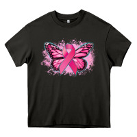 Asphalt Cancer ribbon butterfly Cancer Awareness Heavy Core Tee - HowdyJamesFarm