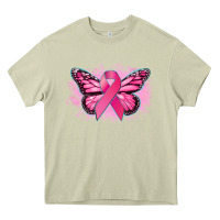 Mossy Cancer ribbon butterfly Cancer Awareness Heavy Core Tee - HowdyJamesFarm