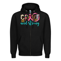 Black brave and strong Zipper Hoodie - JahusDesignShop