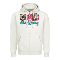 Oatmeal Heather brave and strong Zipper Hoodie - JahusDesignShop