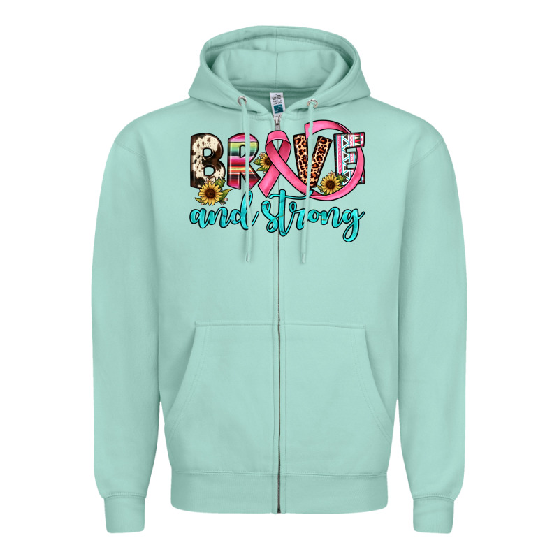 Brave And Strong Zipper Hoodie by JahusDesignShop | Teevron