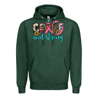 Sports Green brave and strong Zipper Hoodie - JahusDesignShop