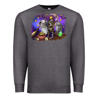 Charcoal Heather Cow Halloween Premium Sweatshirt - RanaPortraitStore