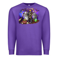 Purple Cow Halloween Premium Sweatshirt - RanaPortraitStore