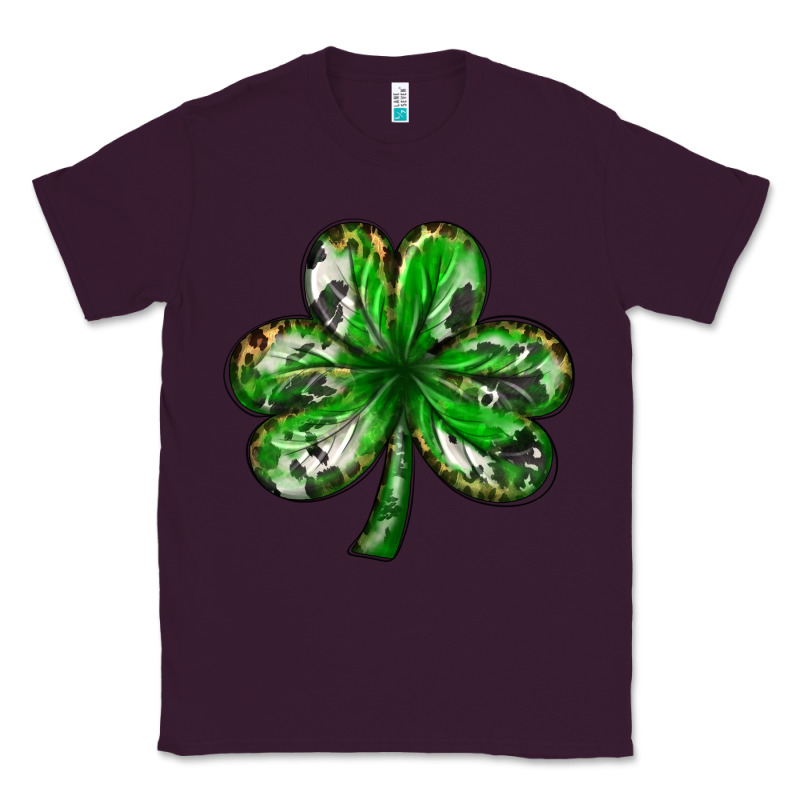 Shamrock With Leopard And Cowhide St. Patricks Day Classic Tee by HowdyJamesFarm | Teevron