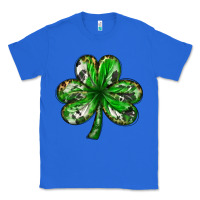 True Royal Shamrock with leopard and cowhide St. Patricks day Classic Tee - HowdyJamesFarm