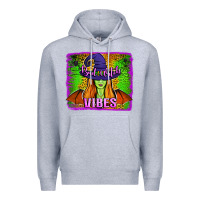Heather Grey bad witch vibes Premium Hoodie - Jasminsmagicworld