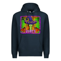 Navy bad witch vibes Premium Hoodie - Jasminsmagicworld