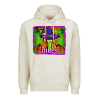 Oatmeal Heather bad witch vibes Premium Hoodie - Jasminsmagicworld