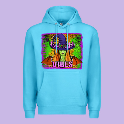 Bad Witch Vibes Premium Hoodie Designed By Jasminsmagicworld