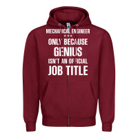 Burgundy gift for genius mechanical engineer Zipper Hoodie - DesigneFamous