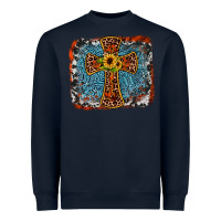 Navy western cross Heavyweight Sweatshirt - JahusDesignShop