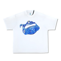 White Chin Guard Fa Element 1 Urban Heavy Tee - FaDigitalArtStudio