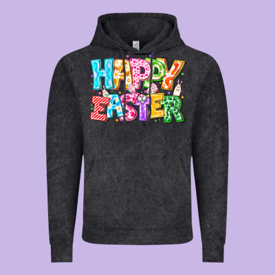 Happy Easter Vintage Hoodie Designed By Cowhidedigitalart