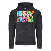 Vintage Black Happy Easter Vintage Hoodie - CowhideDigitalArt