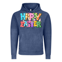Vintage Denim Happy Easter Vintage Hoodie - CowhideDigitalArt