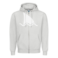 Dove Grey shark fin Zipper Hoodie - DesigneFamous