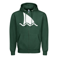 Sports Green shark fin Zipper Hoodie - DesigneFamous