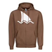 Chestnut shark fin Zipper Hoodie - DesigneFamous