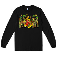 Black boy mom Long Sleeve Tee - CowhideDigitalArt
