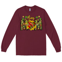 Burgundy boy mom Long Sleeve Tee - CowhideDigitalArt