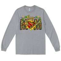 Heather Grey boy mom Long Sleeve Tee - CowhideDigitalArt