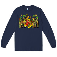 Navy boy mom Long Sleeve Tee - CowhideDigitalArt