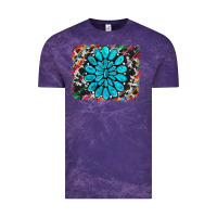 Cloud Purple cowhide and serape gemstone background Vintage Tee - RanaPortraitStore