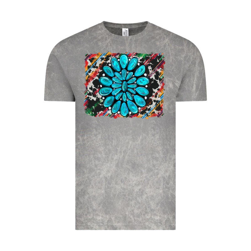 Cowhide And Serape Gemstone Background Vintage Tee by RanaPortraitStore | Teevron