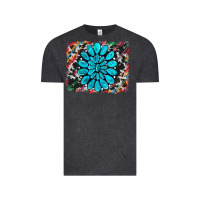Vintage Black cowhide and serape gemstone background Vintage Tee - RanaPortraitStore