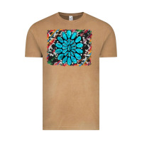 Vintage Camel cowhide and serape gemstone background Vintage Tee - RanaPortraitStore
