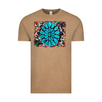 Vintage Coffee cowhide and serape gemstone background Vintage Tee - RanaPortraitStore