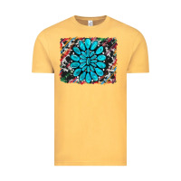 Vintage Mustard cowhide and serape gemstone background Vintage Tee - RanaPortraitStore