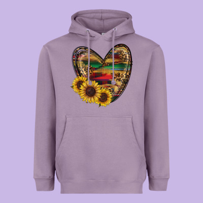 Sunflower Fall Heart Heavyweight Hoodie Designed By Ranaportraitstore