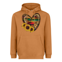 Meerkat Sunflower Fall Heart Heavyweight Hoodie - RanaPortraitStore