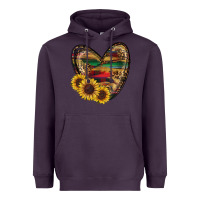 Plum Sunflower Fall Heart Heavyweight Hoodie - RanaPortraitStore