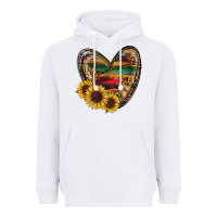 White Sunflower Fall Heart Heavyweight Hoodie - RanaPortraitStore