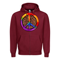 Burgundy peace sign pride Zipper Hoodie - JahusDesignShop