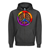 Charcoal Heather peace sign pride Zipper Hoodie - JahusDesignShop