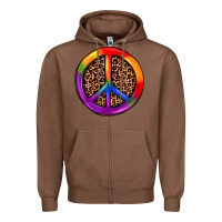 Chestnut peace sign pride Zipper Hoodie - JahusDesignShop