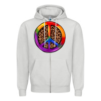 Dove Grey peace sign pride Zipper Hoodie - JahusDesignShop