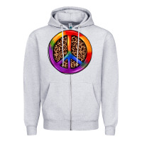 Heather Grey peace sign pride Zipper Hoodie - JahusDesignShop