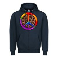 Navy peace sign pride Zipper Hoodie - JahusDesignShop