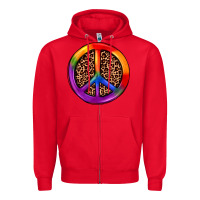Red peace sign pride Zipper Hoodie - JahusDesignShop