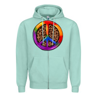 Seafoam peace sign pride Zipper Hoodie - JahusDesignShop
